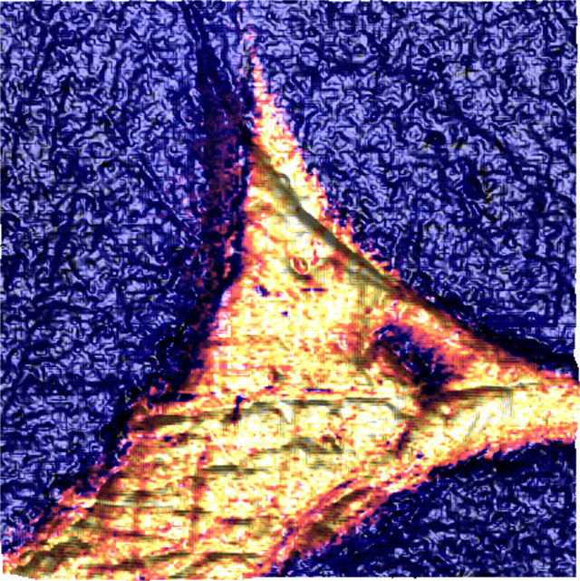 碳纤维包埋在环氧树脂中的纳米化学AFM-IR图像的纳米级性能图。