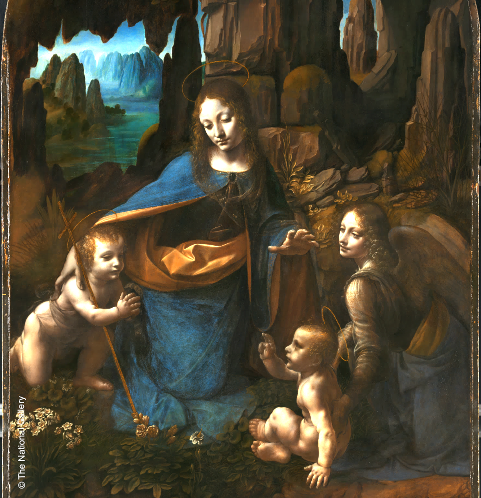 一幅杰作的演变:达·芬奇的《岩间圣母》:达·芬奇对这幅画的最终设想，也是我们现在在伦敦国家美术馆看到的
