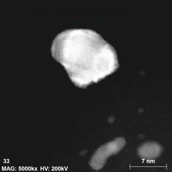 应用实例分析了最亮的Pd-Pt核壳粒子HAADF图像